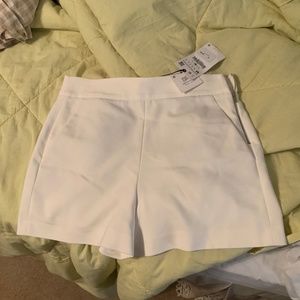 White high rise shorts
